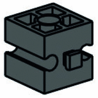 Building block 15 with counterbore, black