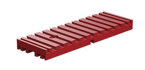 Base plate 30 x 90, red/ yellow/ silver