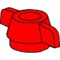 Hub nut, red/ yellow