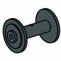 Cable winch drum, black