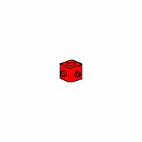 Cardan cube, red  萬向軸方體