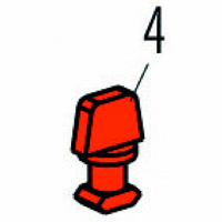 Single rivet red, 4/ 6