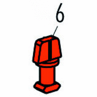 Single rivet red, 4/ 6