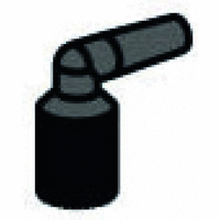 Angle connector, black