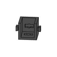 Angle girder 15 with 2 pins, yellow/ black/ red