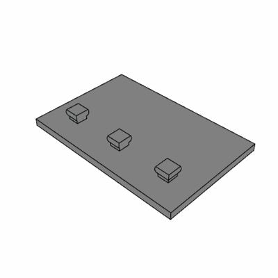 Mounting plate 30 x 45, red/ black