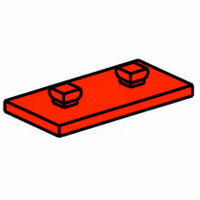 Mounting plate 15 x 30, red/ yellow/ green