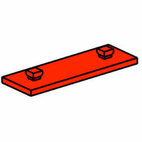 Mounting plate 15 x 45, red/ yellow/ green/ black