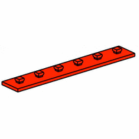 Mounting plate 15 x 90, red/ yellow/ silver