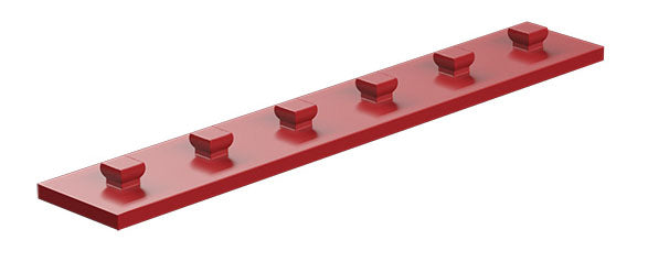 Mounting plate 15 x 90, red/ yellow/ silver