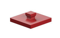 Mounting plate 15 x 15, red/ black/ yellow