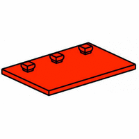 Mounting plate 30 x 45, red/ black