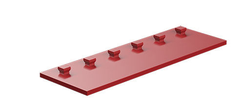 Mounting plate 30 x 90, red/ yellow