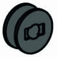 Rope pulley d=12, black