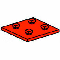 Mounting plate 30 x 30, red/ green