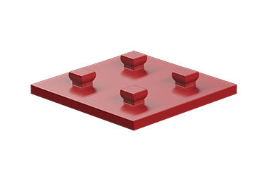 Mounting plate 30 x 30, red/ green