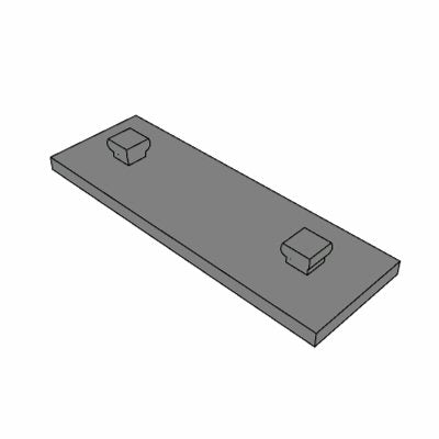 Mounting plate 15 x 45, red/ yellow/ green/ black