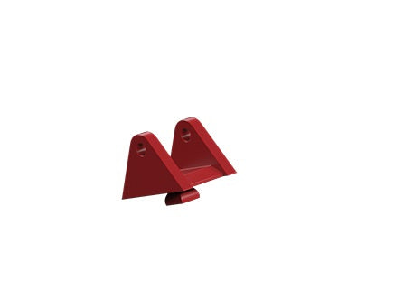 Articulated jaw for trailer coupling, red