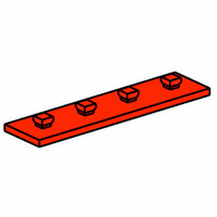 Mounting plate 15 x 60, red/ yellow/ black