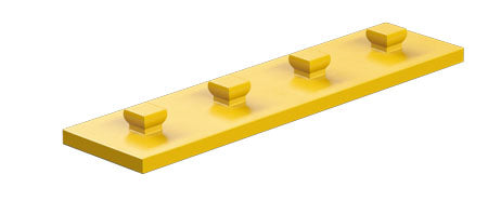 Mounting plate 15 x 60, red/ yellow/ black