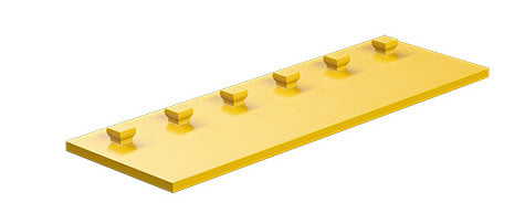 Mounting plate 30 x 90, red/ yellow