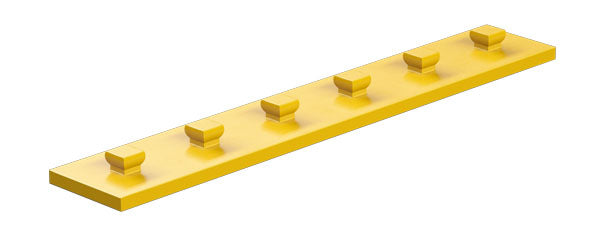 Mounting plate 15 x 90, red/ yellow/ silver