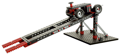 Incline plane with vehicle