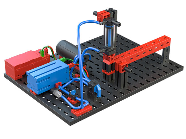 Barrier with double acting cylinder