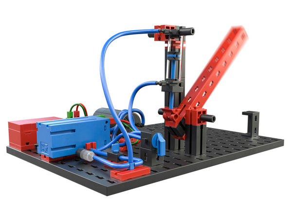 Barrier with double acting cylinder