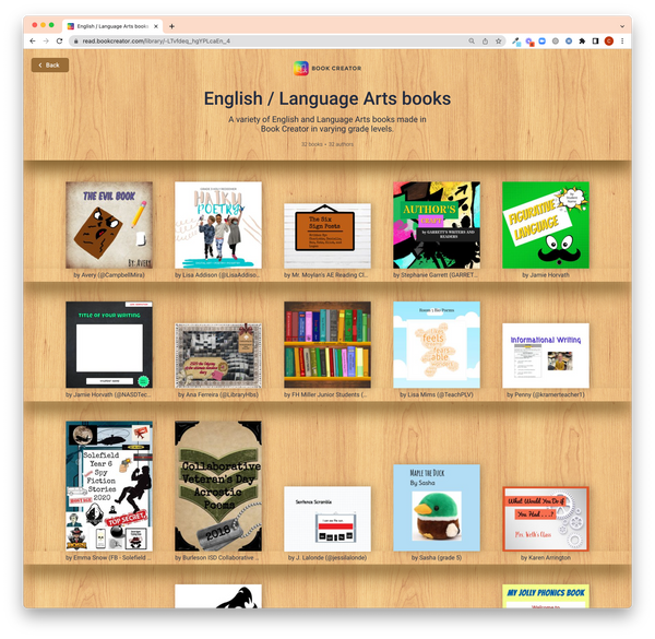 Support resources in Book Creator format