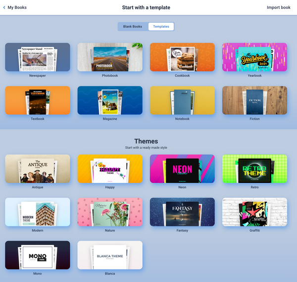 customizable templates