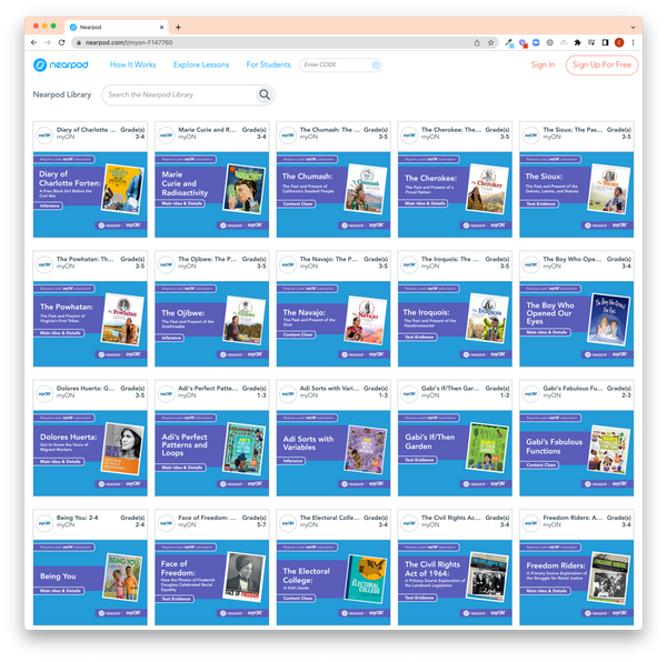 myON Digital Library + myON News – ETC Educational Technology ...