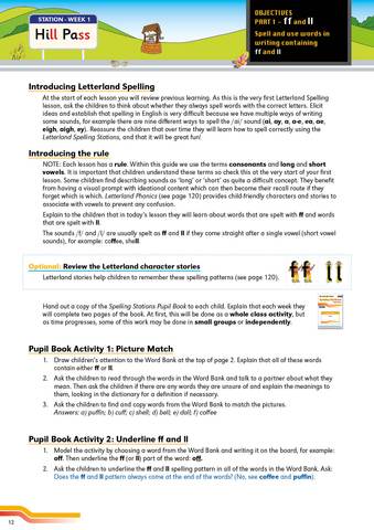 Letterland Spelling Stations 1 Teacher's Guide