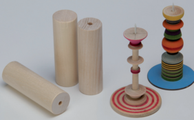 Material pack wood sawing + turning