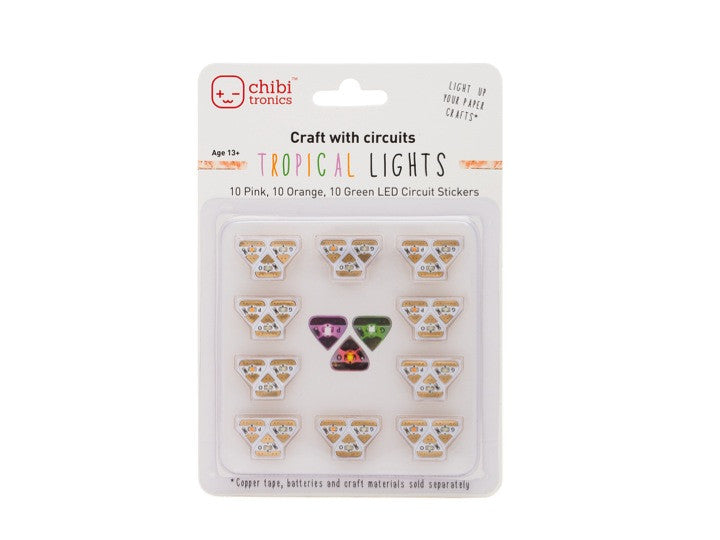 Tropical Lights Mega Pack (Pink, Orange and Green LED Stickers)