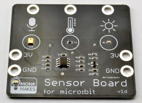 Sensor Board (light, sound, temperature) for Micro:bit